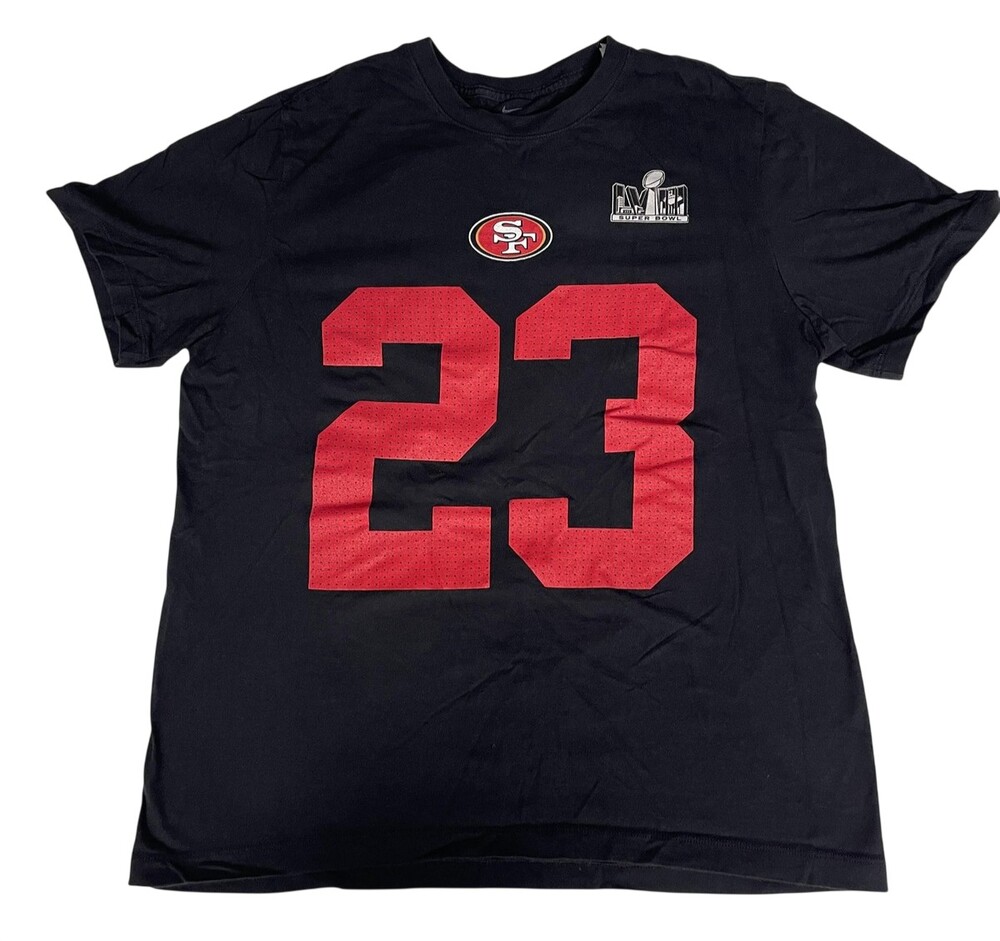 San Francisco 49ers Shirt Mens Large NFL Football Super Bowl LVIII McCaffrey